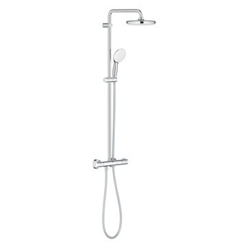 GROHE TEMPESTA SYSTEM 210 sprchový set s termostatickou batériou, horná sprcha, ručná sprcha, tyč, hadica, Water Saving, chróm