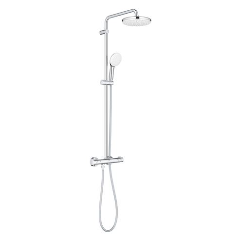 GROHE TEMPESTA SYSTEM 210 sprchový set s termostatickou batériou, horná sprcha, ručná sprcha, tyč, hadica, Water Saving, chróm 26811001 Obrázek - fotka