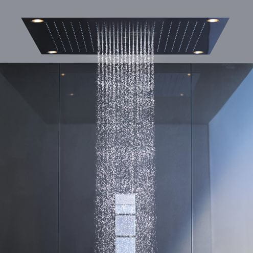 AXOR SHOWER SOLUTIONS SHOWERHEAVEN 970/970 3JET horná sprcha 970x970 mm, 3 prúdy, s LED osvetlením, vzhľad nerezu 10623800 Obrázek - fotka