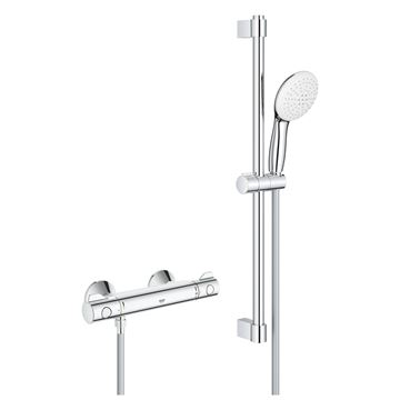 GROHE GROHTHERM 800 sprchový set s termostatickou batériou, ručná sprcha s 2 prúdmi, tyč, hadica, Water Saving, chróm