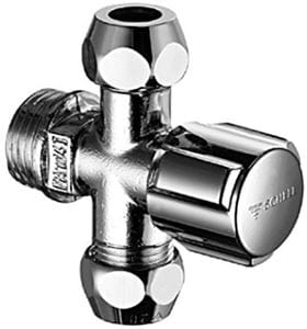 SCHELL COMFORT dvojitý rohový ventil 1/2"x3/8"x3/8", chróm