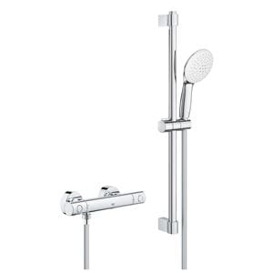 GROHE GROHTHERM 800 COSMOPOLITAN sprchový set s termostatickou batériou, ručná sprcha s 2 prúdmi, tyč, hadica, Water Saving, chróm