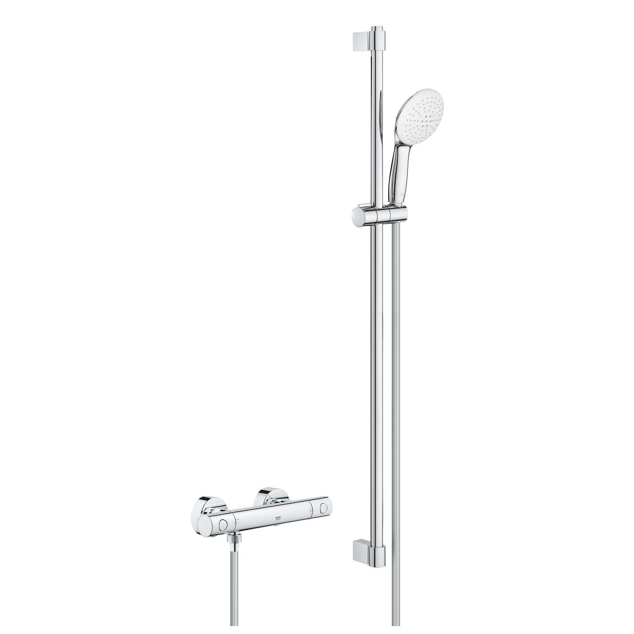 GROHE GROHTHERM 800 COSMOPOLITAN sprchový set s termostatickou batériou, ručná sprcha s 2 prúdmi, tyč, hadica, Water Saving, chróm