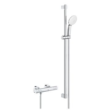 GROHE GROHTHERM 800 COSMOPOLITAN sprchový set s termostatickou batériou, ručná sprcha s 2 prúdmi, tyč, hadica, Water Saving, chróm