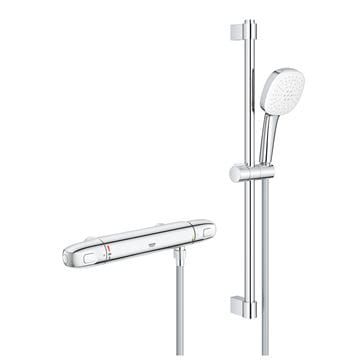 GROHE GROHTHERM 1000 sprchový set s termostatickou batériou, ručná sprcha s 2 prúdmi, tyč, hadica, Water Saving, chróm