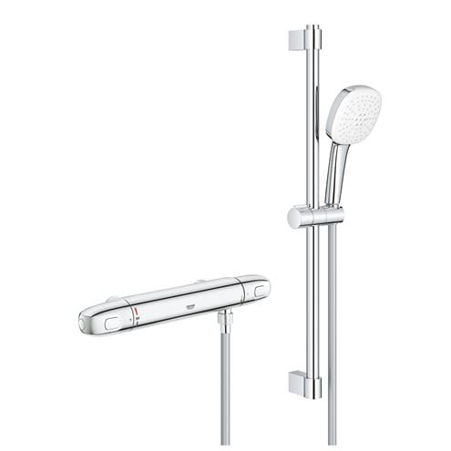 GROHE GROHTHERM 1000 sprchový set s termostatickou batériou, ručná sprcha s 2 prúdmi, tyč, hadica, Water Saving, chróm 34819005 Obrázek - Hlavní obrázek