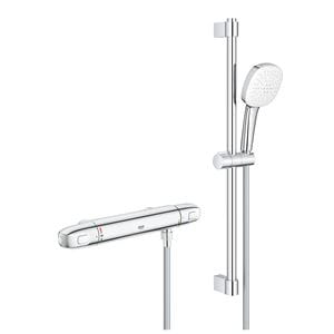 GROHE GROHTHERM 1000 sprchový set s termostatickou batériou, ručná sprcha s 2 prúdmi, tyč, hadica, Water Saving, chróm