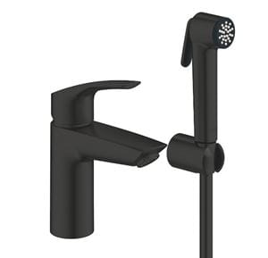 GROHE EUROSMART umývadlová stojanková batéria, s bidetovou sprškou, Water Saving, matná čierna