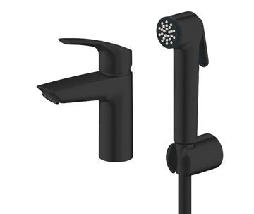 GROHE EUROSMART umývadlová stojanková batéria, s bidetovou sprškou, Water Saving, matná čierna 231242433 Obrázek - fotka