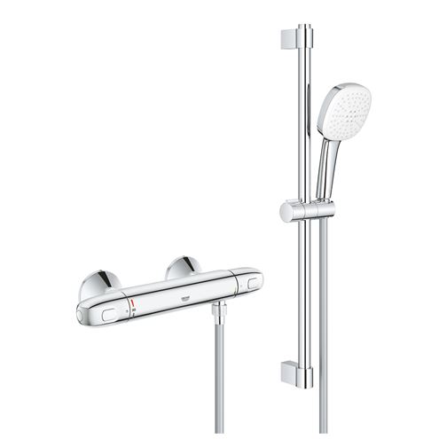 GROHE GROHTHERM 1000 sprchový set s termostatickou batériou, ručná sprcha s 2 prúdmi, tyč, hadica, Water Saving, chróm 34820005 Obrázek - Hlavní obrázek