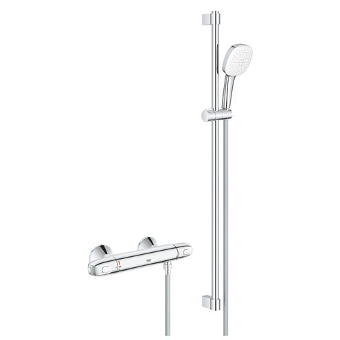 GROHE GROHTHERM 1000 sprchový set s termostatickou batériou, ručná sprcha s 2 prúdmi, tyč, hadica, Water Saving, chróm 34824005 Obrázek - Hlavní obrázek
