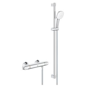 GROHE GROHTHERM 1000 sprchový set s termostatickou batériou, ručná sprcha s 2 prúdmi, tyč, hadica, Water Saving, chróm