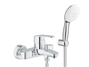 GROHE EUROSTYLE COSMOPOLITAN vaňová nástenná batéria, s prepínačom, so sprchovou súpravou, chróm