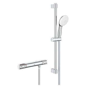 GROHE GROHTHERM 1000 PERFORMANCE sprchový set s termostatickou batériou, ručná sprcha s 2 prúdmi, tyč, hadica, Water Saving, chróm