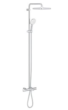 GROHE TEMPESTA SYSTEM 250 CUBE vaňová termostatická batéria, s hornou a ručnou sprchou s 2 prúdmi, Water Saving, chróm
