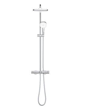 GROHE TEMPESTA SYSTEM 250 CUBE vaňová termostatická batéria, s hornou a ručnou sprchou s 2 prúdmi, Water Saving, chróm 26975001 Obrázek - fotka