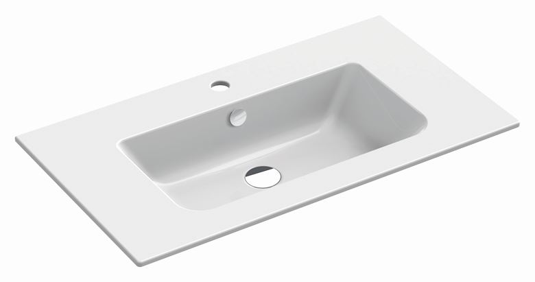 CATALANO PROGETTO umývadlo 82 cm, s otvorom pre batériu a prepadom, Cataglaze 82P46NLFC Obrázek - Hlavní obrázek
