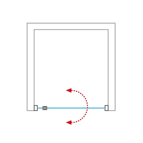 ROTH LEGA LINE LLDO1/1000 sprchové dvere 100x190 cm, lietacie, brillant/sklo transparent 551-1000000-00-02 Obrázek - fotka