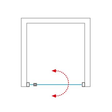 ROTH LEGA LINE LLDO1/900 sprchové dvere 90x190 cm, lietacie, brillant/sklo intimglass 551-9000000-00-21 Obrázek - fotka