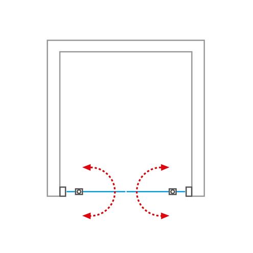 ROTH LEGA LINE LLDO2/800 sprchové dvere 80x190 cm, lietacie, brillant/sklo transparent 552-8000000-00-02 Obrázek - fotka