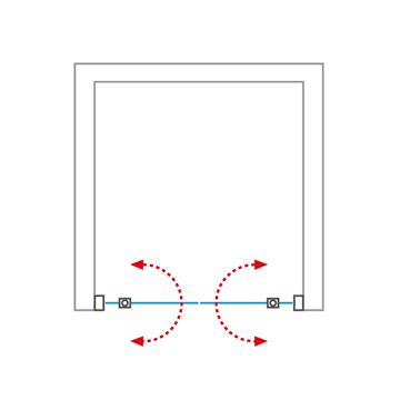 ROTH LEGA LINE LLDO2/800 sprchové dvere 80x190 cm, lietacie, brillant/sklo transparent 552-8000000-00-02 Obrázek - fotka