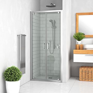 ROTH LEGA LINE LLDO2/900 sprchové dvere 90x190 cm, lietacie, brillant/sklo transparent 552-9000000-00-02 Obrázek - fotka