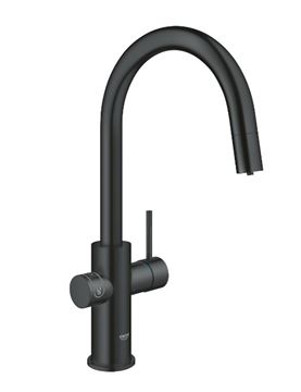 GROHE BLUE HOME drezová elektronická batéria, s vyťahovacou koncovkou, s filtračným a chladiacim zariadením, Bluetooth, napájanie zo siete, čierna 31541KS0 Obrázek - fotka