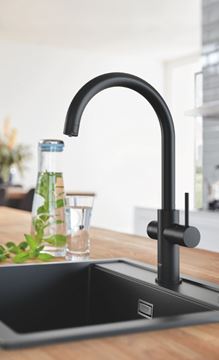 GROHE BLUE HOME drezová elektronická batéria, s filtračným a chladiacim zariadením, Bluetooth, napájanie zo siete, čierna 31455KS1 Obrázek - fotka