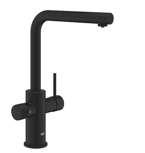 GROHE BLUE PURE MINTA drezová batéria, s vyťahovacou koncovkou, s filtračným zariadením, phamtom black 30590KF0 Obrázek - fotka