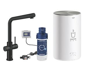 GROHE RED DUO drezová elektronická batéria, s ohrevom, veľkosť M, GROHE ChildLock, napájanie zo siete, čierna