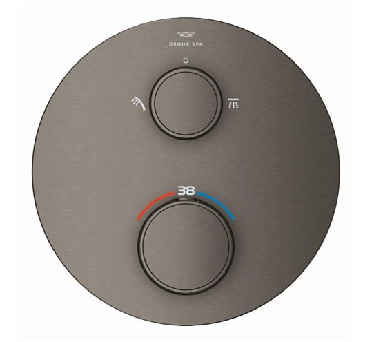 GROHE ATRIO podomietková termostatická batéria, pre 2 spotrebiče, brúsený hard graphite 24396AL0 Obrázek - fotka
