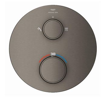 GROHE ATRIO podomietková termostatická batéria, pre 2 spotrebiče, brúsený hard graphite 24396AL0 Obrázek - fotka