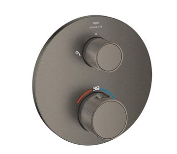 GROHE ATRIO podomietková termostatická batéria, pre 2 spotrebiče, brúsený hard graphite