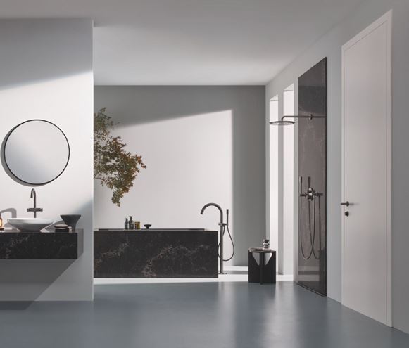 GROHE ATRIO podomietková termostatická batéria, pre 2 spotrebiče, brúsený hard graphite 24396AL0 Obrázek - fotka