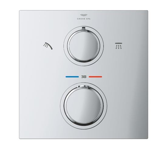 GROHE ALLURE sprchová podomietková termostatická batéria, pre 2 spotrebiče, chróm 29181002 Obrázek - fotka