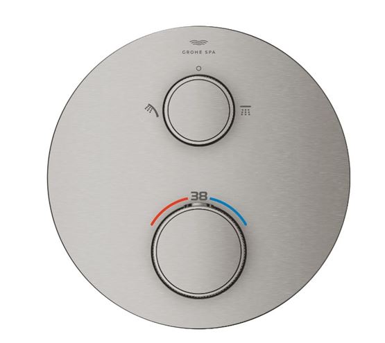 GROHE ATRIO sprchová podomietková termostatická batéria, pre 2 spotrebiče, supersteel 24396DC0 Obrázek - fotka