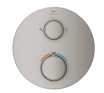 GROHE ATRIO sprchová podomietková termostatická batéria, pre 2 spotrebiče, supersteel 24396DC0 Obrázek - fotka