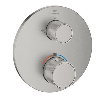 GROHE ATRIO sprchová podomietková termostatická batéria, pre 2 spotrebiče, supersteel