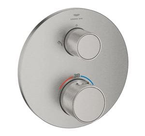 GROHE ATRIO sprchová podomietková termostatická batéria, pre 2 spotrebiče, supersteel