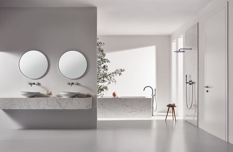 GROHE ATRIO sprchová podomietková termostatická batéria, pre 2 spotrebiče, supersteel 24396DC0 Obrázek - fotka