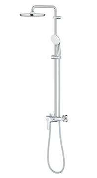 GROHE TEMPESTA SYSTEM 250 sprchový set s batériou, horná sprcha, ručná sprcha s 2 prúdmi, tyč, hadica, Water Saving, chróm 26673001 Obrázek - fotka