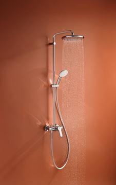 GROHE TEMPESTA SYSTEM 250 sprchový set s batériou, horná sprcha, ručná sprcha s 2 prúdmi, tyč, hadica, Water Saving, chróm 26673001 Obrázek - fotka