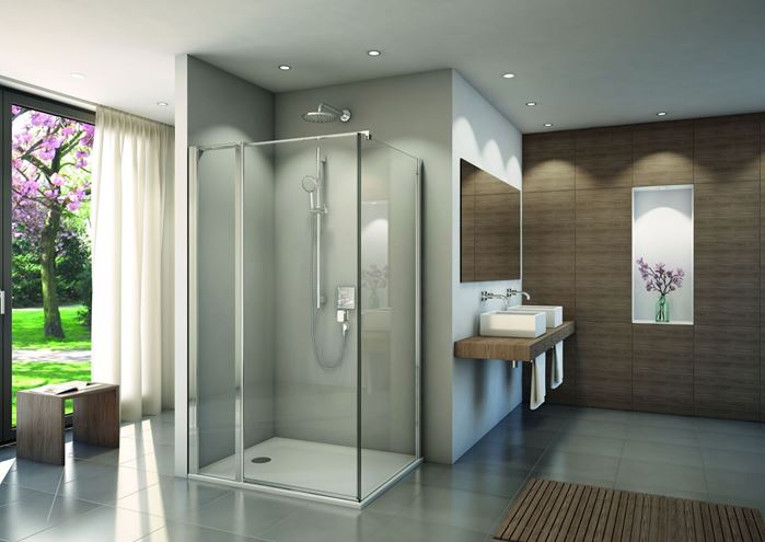 CONCEPT 200 CONT1 bočná stena 120x200 cm, aluchróm/číre sklo CONT11205007 Obrázek - fotka