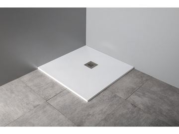 GELCO MITIA sprchová vanička 90x90 cm, liaty mramor, bez nožičiek PMB9090 Obrázek - fotka