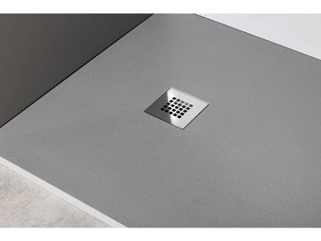 GELCO MITIA sprchová vanička 90x90 cm, liaty mramor, bez nožičiek, sivá PMS9090 Obrázek - fotka
