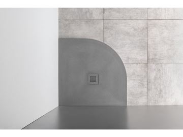 GELCO MITIA sprchová vanička 90x90 cm, R550, liaty mramor, bez nožičiek, sivá PMSR90 Obrázek - fotka