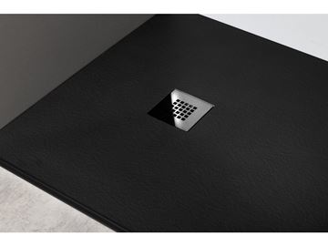 GELCO MITIA sprchová vanička 90x90 cm, R550, liaty mramor, bez nožičiek, čierna PMCR90 Obrázek - fotka