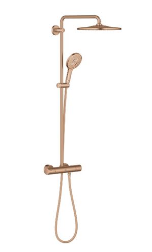 GROHE RAINSHOWER SMARTACTIVE 310 sprchový set s termostatickou batériou, horná sprcha, ručná sprcha s 3 prúdmi, tyč, hadica, Water Saving, brúsený warm sunset 26836DL0 Obrázek - fotka