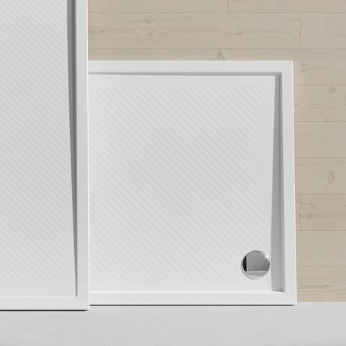 HÜPPE PURANO sprchová vanička 90x90 cm, liaty mramor, bez nožičiek, s protišmykom 202161.055 Obrázek - fotka