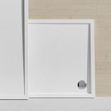 HÜPPE PURANO sprchová vanička 90x90 cm, liaty mramor, bez nožičiek, s protišmykom 202161.055 Obrázek - fotka
